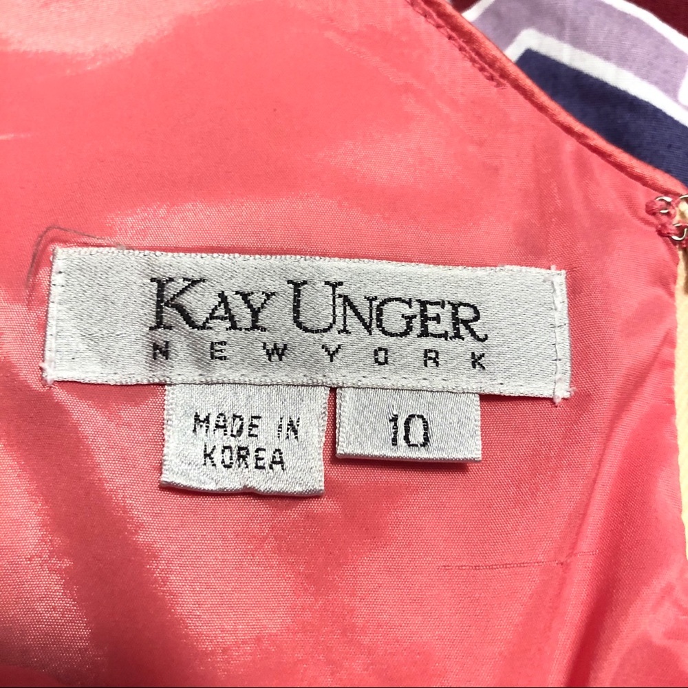 Kay Unger pink and cream sundress - Picture 3 of 3